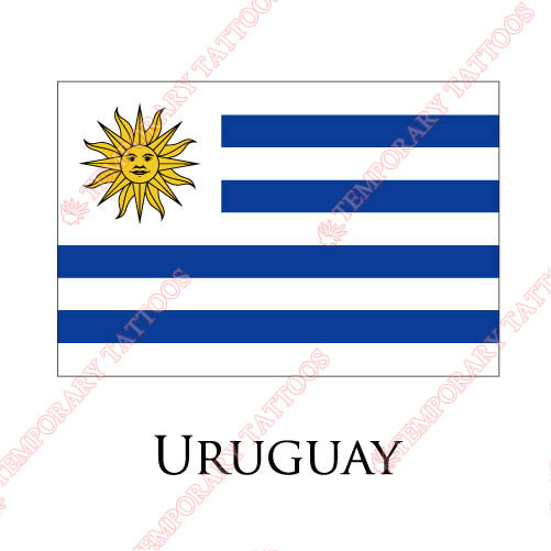 Uruguay flag Customize Temporary Tattoos Stickers NO.2013